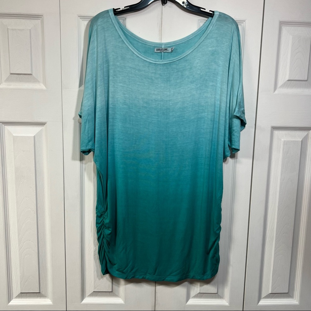 Lock & Love ombré tie dye top xxxl women
